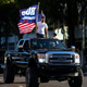 President Donald Trump supporters attend a rally and car parade Saturday, Aug. 29, 2020, from Clackamas to Portland, Ore.